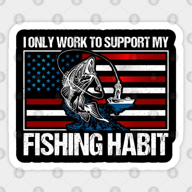 Funny Fishing Habit Sticker by RadStar